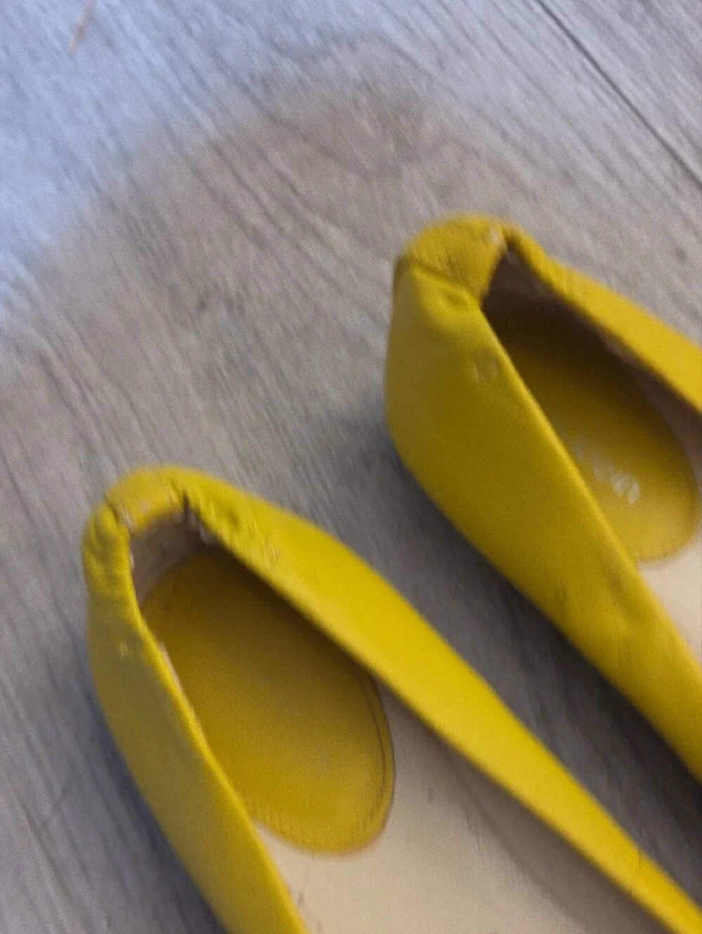 Calvin Klein Bright Yellow Women's Ballet Flats with Silver Buckle